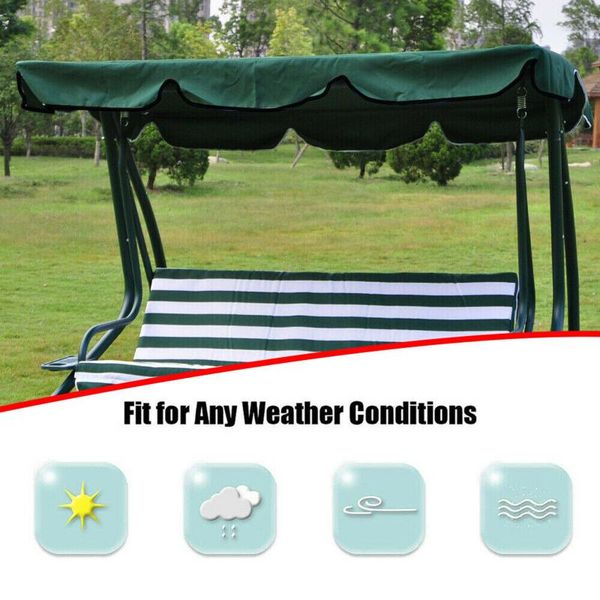 

camp furniture garden backyard 3 person swing chair cover - waterproof yard seat chairs awning rainproof protective case