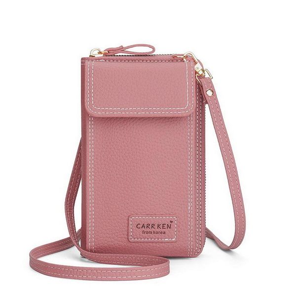 

evening bags fashion leather phone handbag women card wallets crossbody clutches brand strap holders shoulder zipper pockets bag high qualit