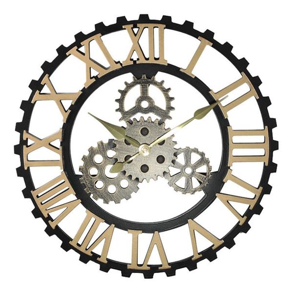 

retro gear wall clock industrial style decorative (without battery) clocks