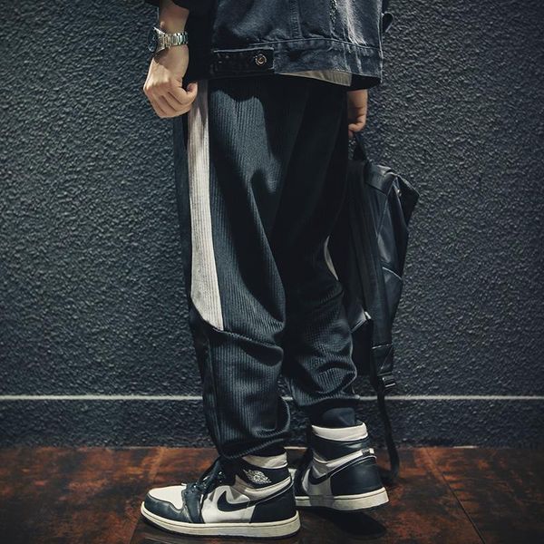 

men clothing autumn and winter velvet sweatpants loose black sports plus size trousers all-match casual pants cargo men's
