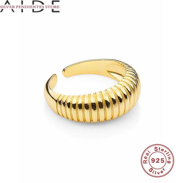 

100% 925 sterling silver minimalist open rings 2021 for women korean jewelry wholesale anel masculino cluster, Golden;silver