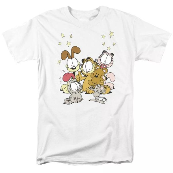 

garfield friends are t-shirt sizes s-3x new, White;black