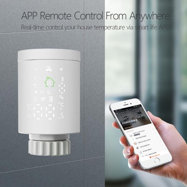 

smart home control thermostatic radiator valve supplies intelligent zigbee 3.0 support alexa voice actuator