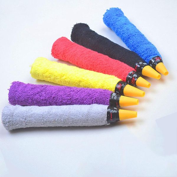 

professional 1 pcs towel sweat band tennis / badminton grip tape thicken anti-slip racket overgrips racquet over sweatband, Yellow;black