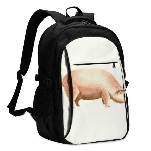

backpack pig backpacks tourist breathable stylish charger usb primary school bags