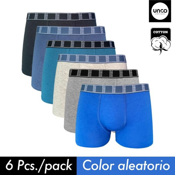 

underpants unco skinny cotton boxer shorts men, multicolored men shorts, 6 pack soft and comfortable underwear, Black;white