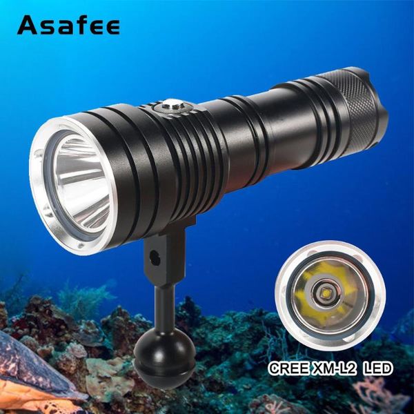 

led professional scuba diving l2 waterproof underwater 50m rechargeable torch light flashlights torches