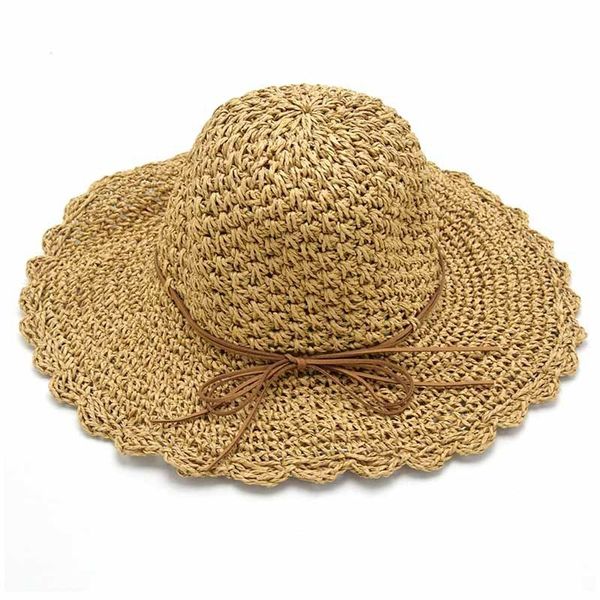 

sun hat female summer beach outdoor travel foldable straw, Blue;gray