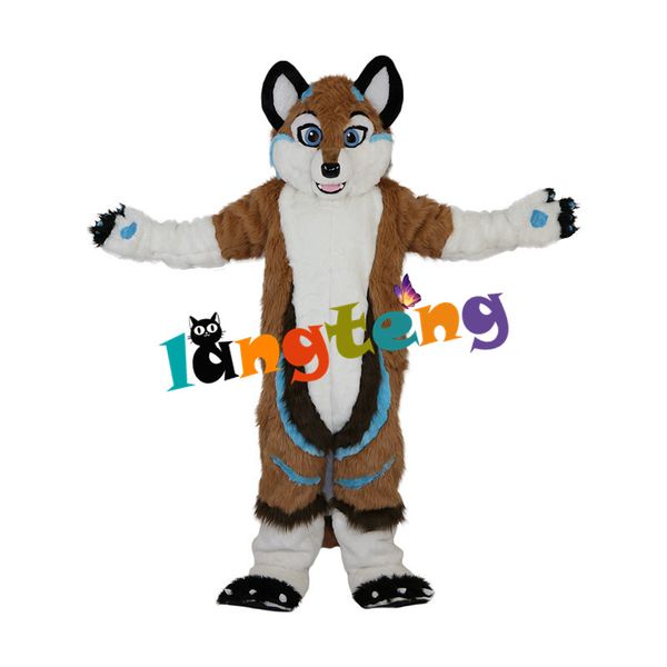 

mascot costumes862 long furry costuming fox husky dog wolf fursuit business mascots for adults, Red;yellow