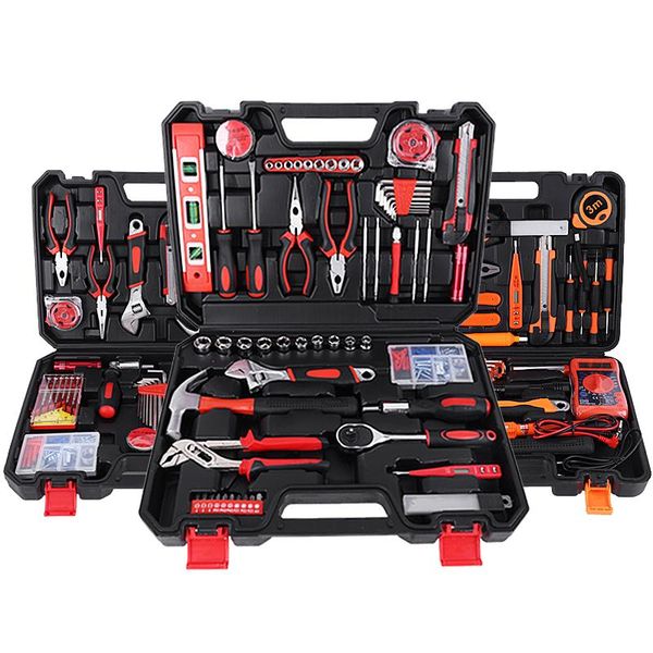 

professional hand tool sets household set car repair ratchet wrench socket pliers knife screwdriver electrician kit combination toolbox