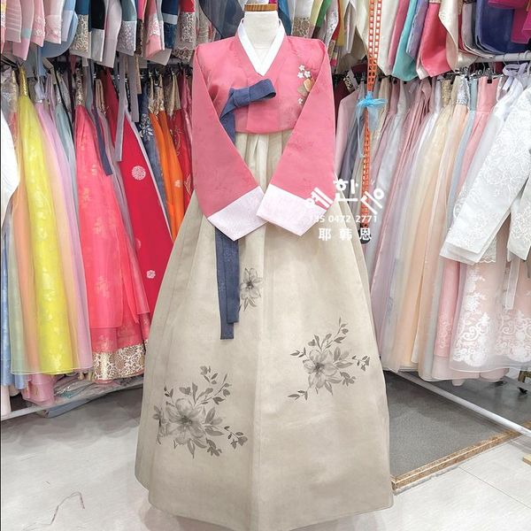 

ethnic clothing hanbok retro exquisite traditional costume banquet celebration fashion improvement and convenient, Red