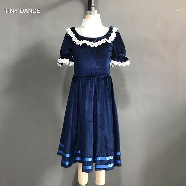 

short sleeve velvet ballet dance dress girls and women's lyrical contemporary costume 187171, Black;red
