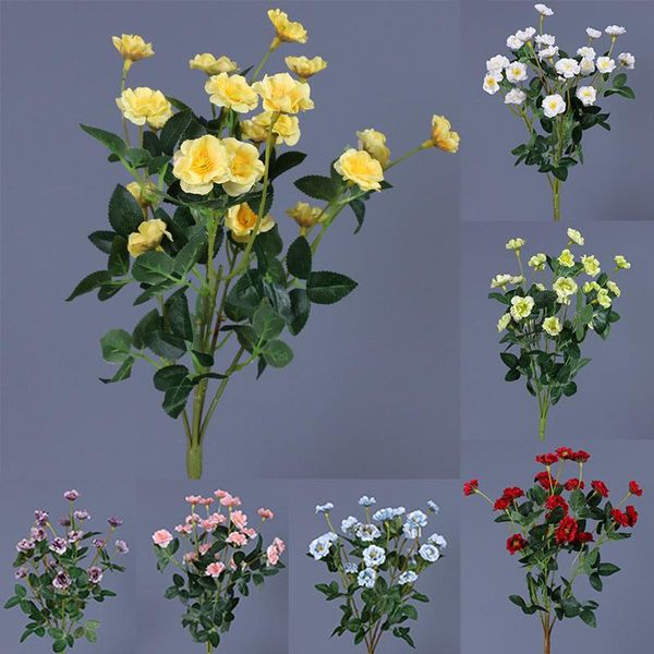 

decorative flowers & wreaths artificial fake rose flower dining table living room decoration hand holding bouquet diy home office wedding pa