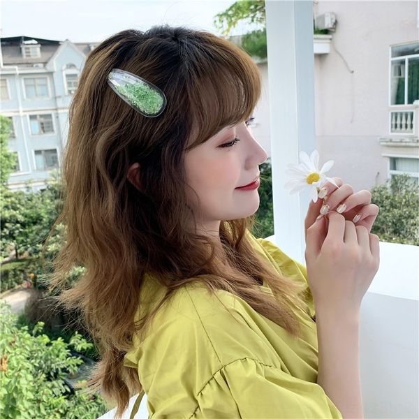 

az9 korean simple clips bare drill transparent barrettes bb ins red hairpin korean simple bare drill transparent bb ins clip net net red ha, Golden;silver