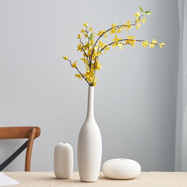 

nordic modern ceramic vase living room porch shelf decor home decoration accessories dried flowers vases furnishing dining table