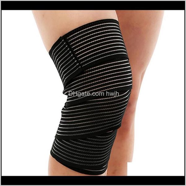 Almofadas de cotovelo 1 pcs Alta Elastic Bandage Knee Support Pad Quente em execução Ao Ar Livre Leggings Esportes AntiRisprin Proteger Engrenagem de Engrenagem Ponto Envoltório ImVP PGVJH