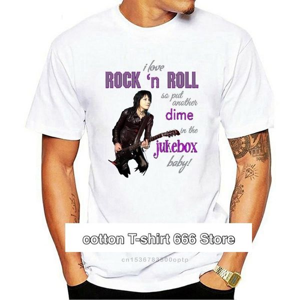 

men's t-shirts joan jet shirt i love rock n roll short sleeves fashion t-shirt men clothing crew neck tee, White;black
