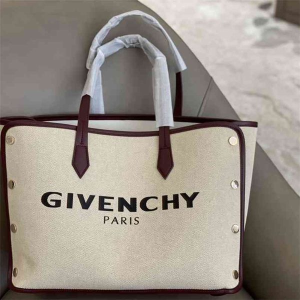 

factory spring letter printing large capacity canvas shopping bag simple versatile niche one shoulder portable bag luxuryss designerss yw