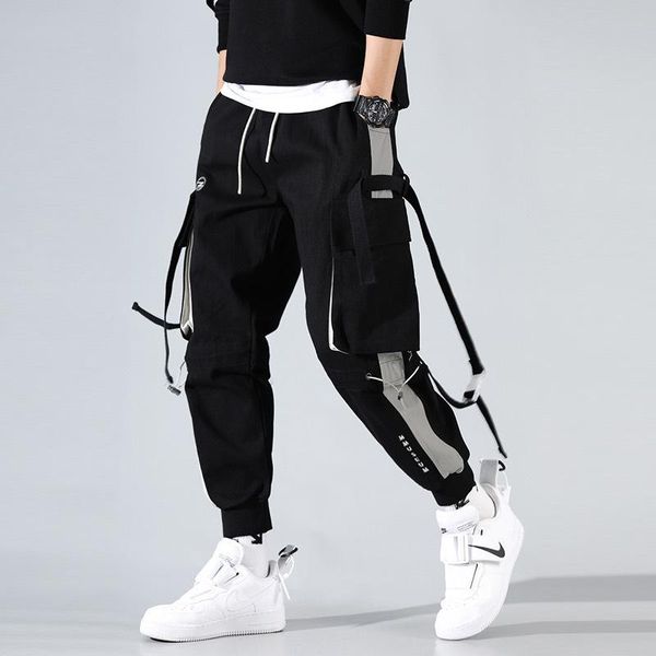 

men's pants 2021 jogger hip hop sweatpants joggers trousers tactical mens harem black streetwear pockets clothes