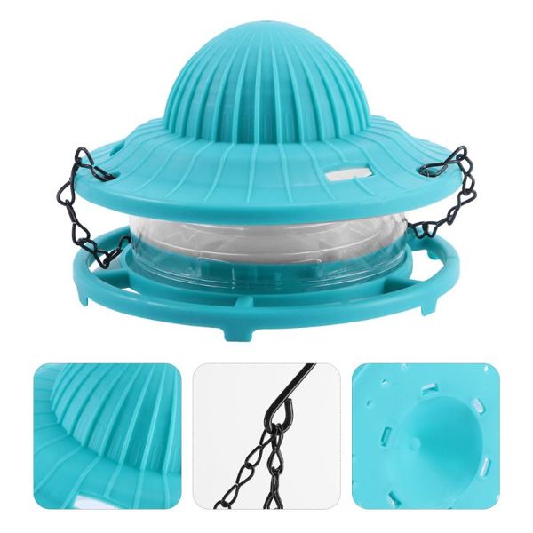 

other bird supplies 1pc birds hanging feeder stretchable feeding bowl pet supply sky-blue