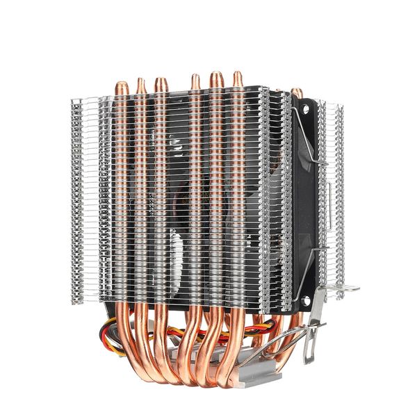3 PINC CPU Охладитель Вентилятор радиатора Heatsink 6 Медные радиуса горячие процессы для Intel 775/1150/1151/1155/1156/1366 и AMD Все платформы - белый
