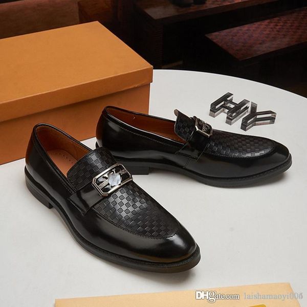 

a4  model l luxury brown oxfords mens wedding dress shoes genuine leather business shoes male social shoe size 38-45, Black