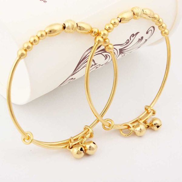 

new arrival gold color baby bracelets & bangles jewelry girls and boys birthday gift q0717, Black