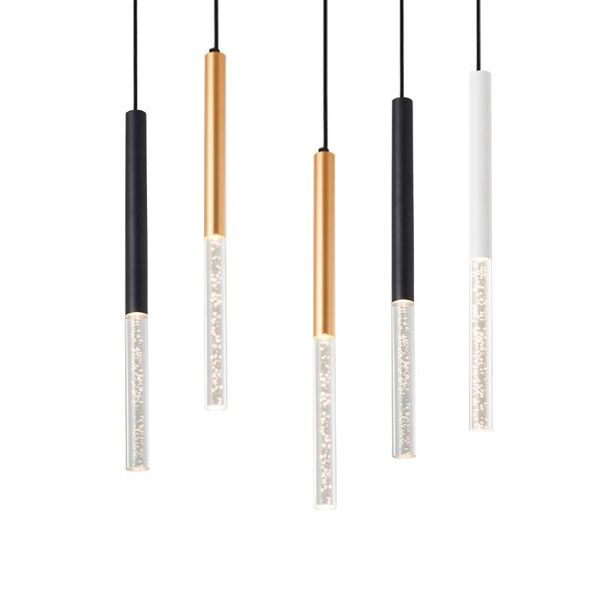 

pendant lamps long tube modern led chandelier lamp lights dimmable hanging kitchen island dining room cylinder dowlight spotlight
