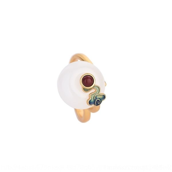 

TMA ping'an clasp ancient b rings female ringring ringgoldblue and auspicious cloudgold plated hetian jadecloisonne and auspicious cloud te, Silver
