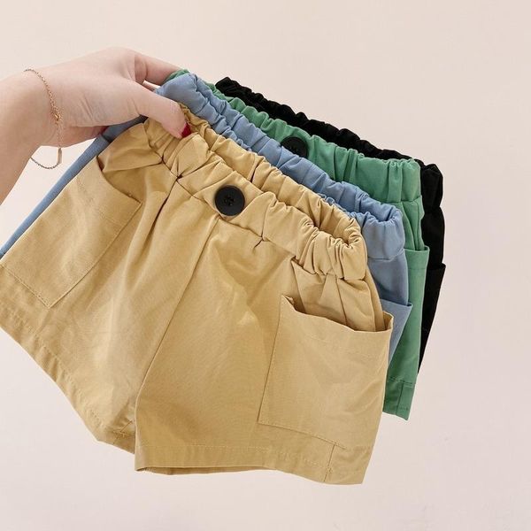 

baby pant kids shorts summer models children solid color wild casual girl, Black