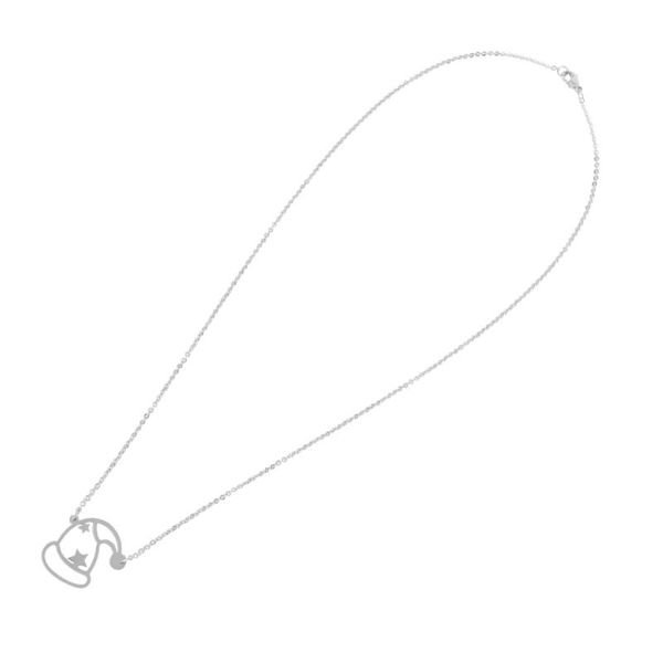 

pendant necklaces 1 pc hollow-out fine polished necklace christmas chain decor gift ornament, Silver
