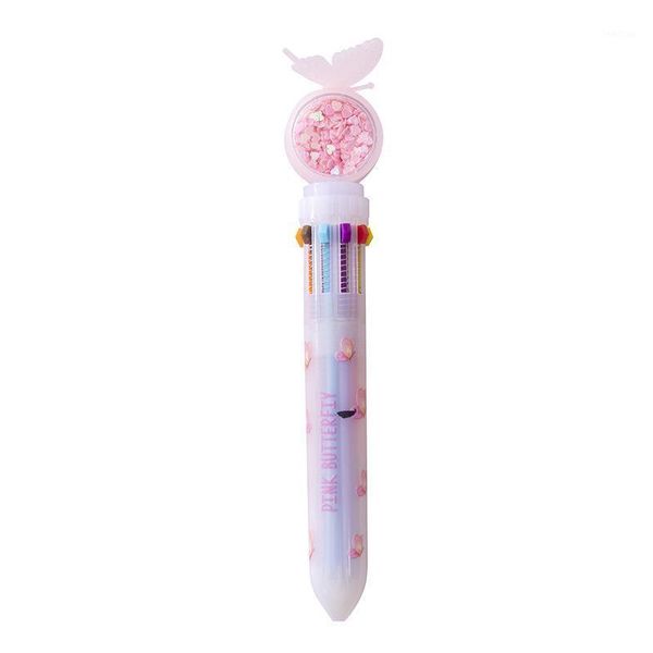 Penne a sfera Kawaii Cartoon Penna gel multicolore 10 colori Creativi Piccoli regali di cancelleria per studenti di scuola fresca Regali per ufficio