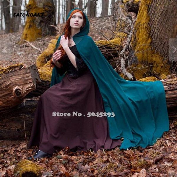 

wraps & jackets wedding cloak with cap women bridal capes chiffon long coat hood accessories jade teal undefined vestidos online, White