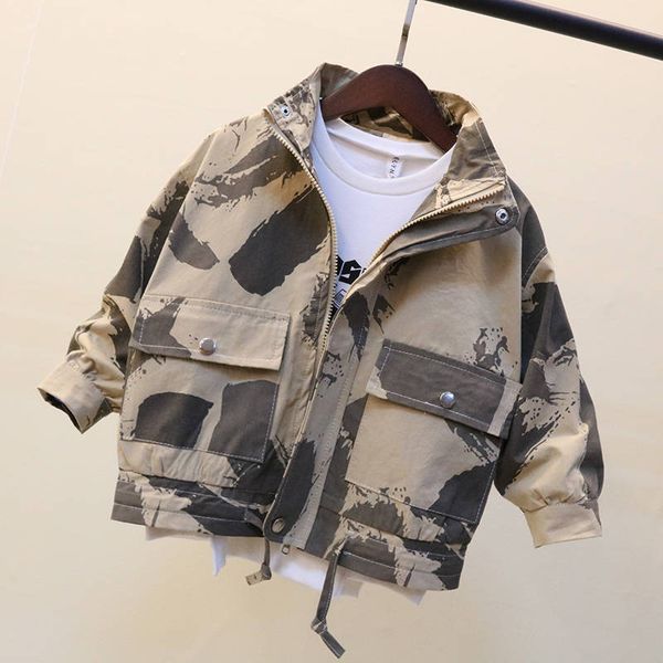 

Kids Child Baby Boy Girl Clothing trench Long Sleeve Camo Tops Outerwear