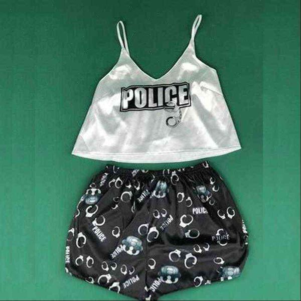

unicorn pajamas silk fox print womens sleepwears v neck pijamas satin summer pyjama femme home suit, Black;red