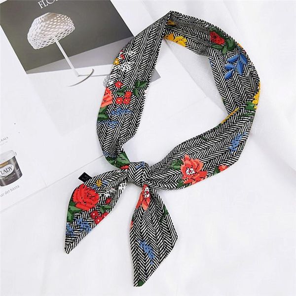 

scarves imixlot 23 colors elegant spring summer hair scarf tie print charming chiffon neck wrap for women neckerchief, Blue;gray