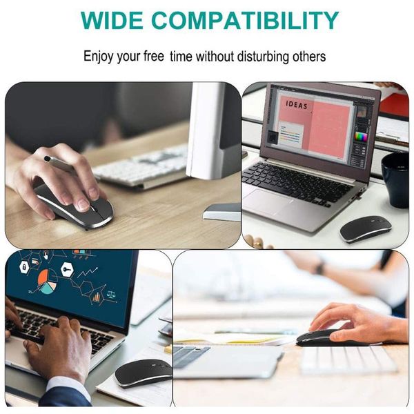 

mini lapnotebook office gaming mouse wireless charging ultra-thin + receiver adapter durable keyboard combos