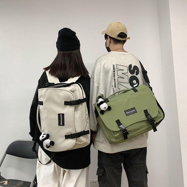 

backpack xmzzh multi-functional men's fashion trend female high school students slung a on one shoulder