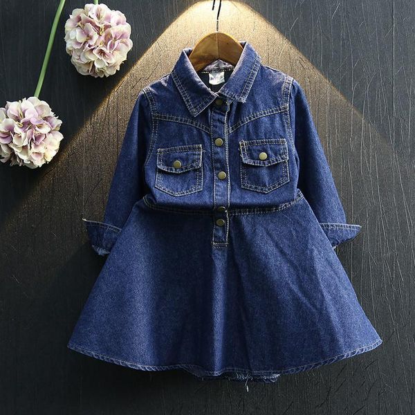 

autumn clothes winter baby girls dress denim children party infant girl jacket casual costume vestidos girl's dresses, Red;yellow