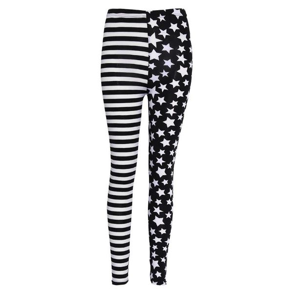 

women stripe+stars tights leggings elastic waist stretch pencil pants jeggings e56d yoga outfit
