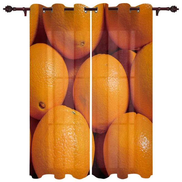 

fresh fruit orange sheer curtains for living room window curtain bedroom kitchen balcony gazebo divider & drapes