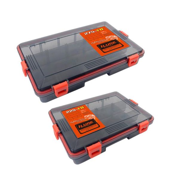 

compartments waterproof fishing tackle box durable lure spoon hook bait storage case utility removable dividers accessories