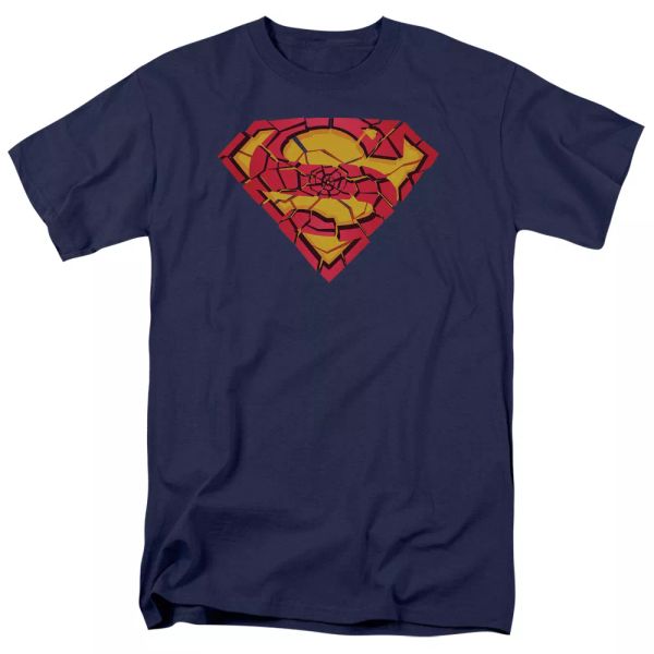 

Superman Shattered Shield T-Shirt DC Comics Sizes S-3X NEW, White;black