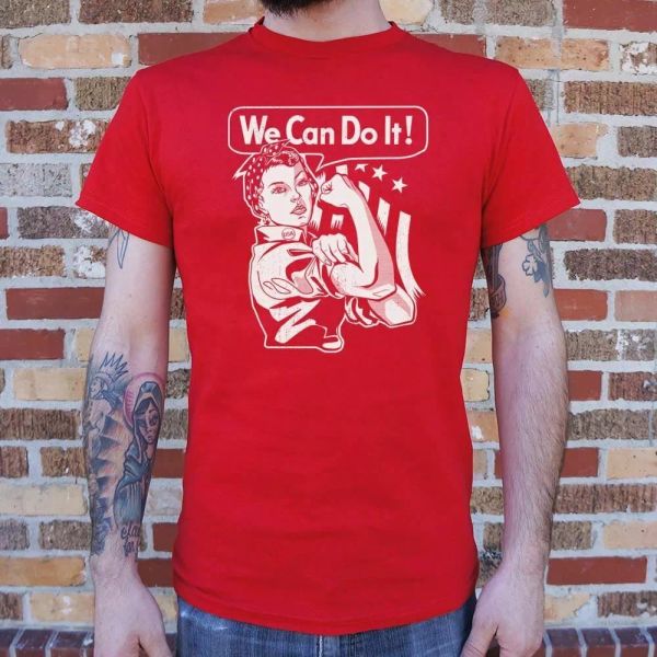 

we can do it t-shirt | mens short sleeve graphic t-shirt, White;black