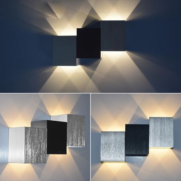 

modern led wall lamp living room bedroom bedside light sconce stair shape bathroom aisle corridor lamps home decor