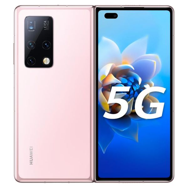 Original Huawei Mate X2 5G Telefone Celular 8GB Ram 256GB 512GB Rom Kirin 9000 Android 8.0 polegadas dobradas tela cheia 50.0mp AI NFC cara de rosto digital 4500mAh celular inteligente