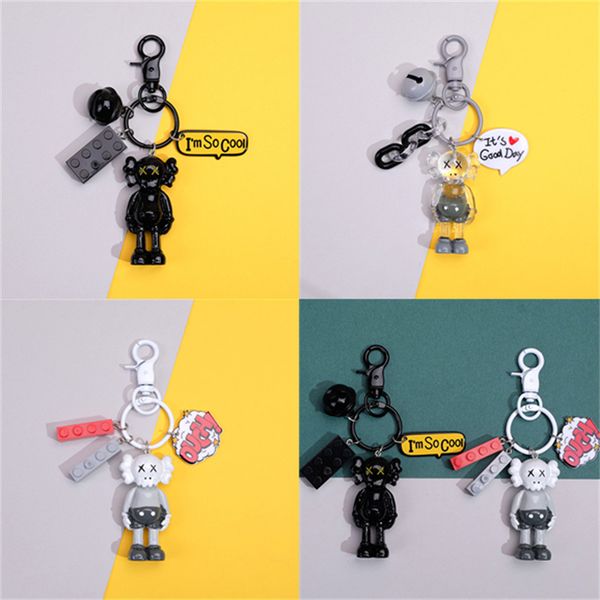 

resin keychain cute fashion car accessories creative transparent figures for both men and women manual diy key chain, Silver