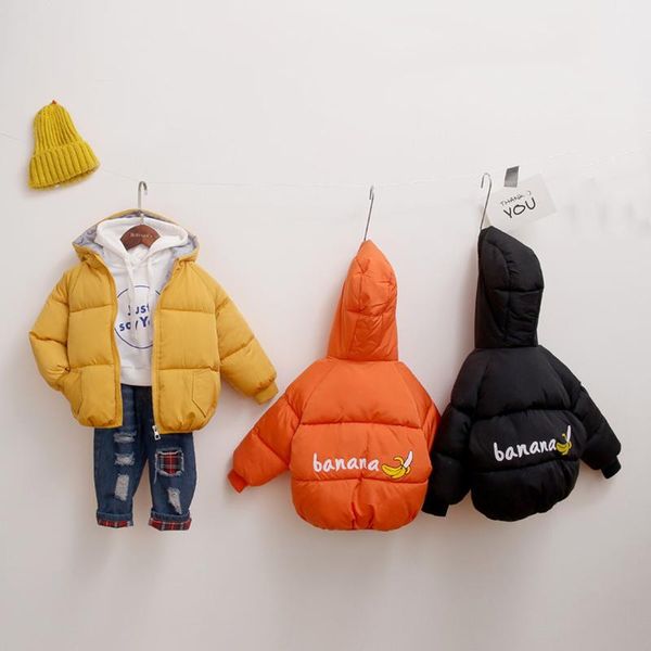 

coat 2021 thickened hooded child's cotton warm winter children's wear, Blue;gray