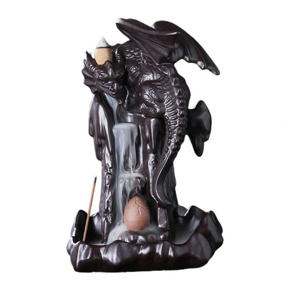 

creative home decor backflow incense burner decorative attractive ceramics led nordic pterosaurs holder censer tower teahouse fragrance lamp