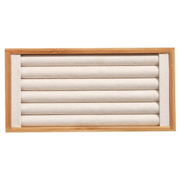 

jewelry pouches, bags earring fashion deskbracelet organizer display tray pendant large capacity home decor ring box bamboo wood counter, Pink;blue